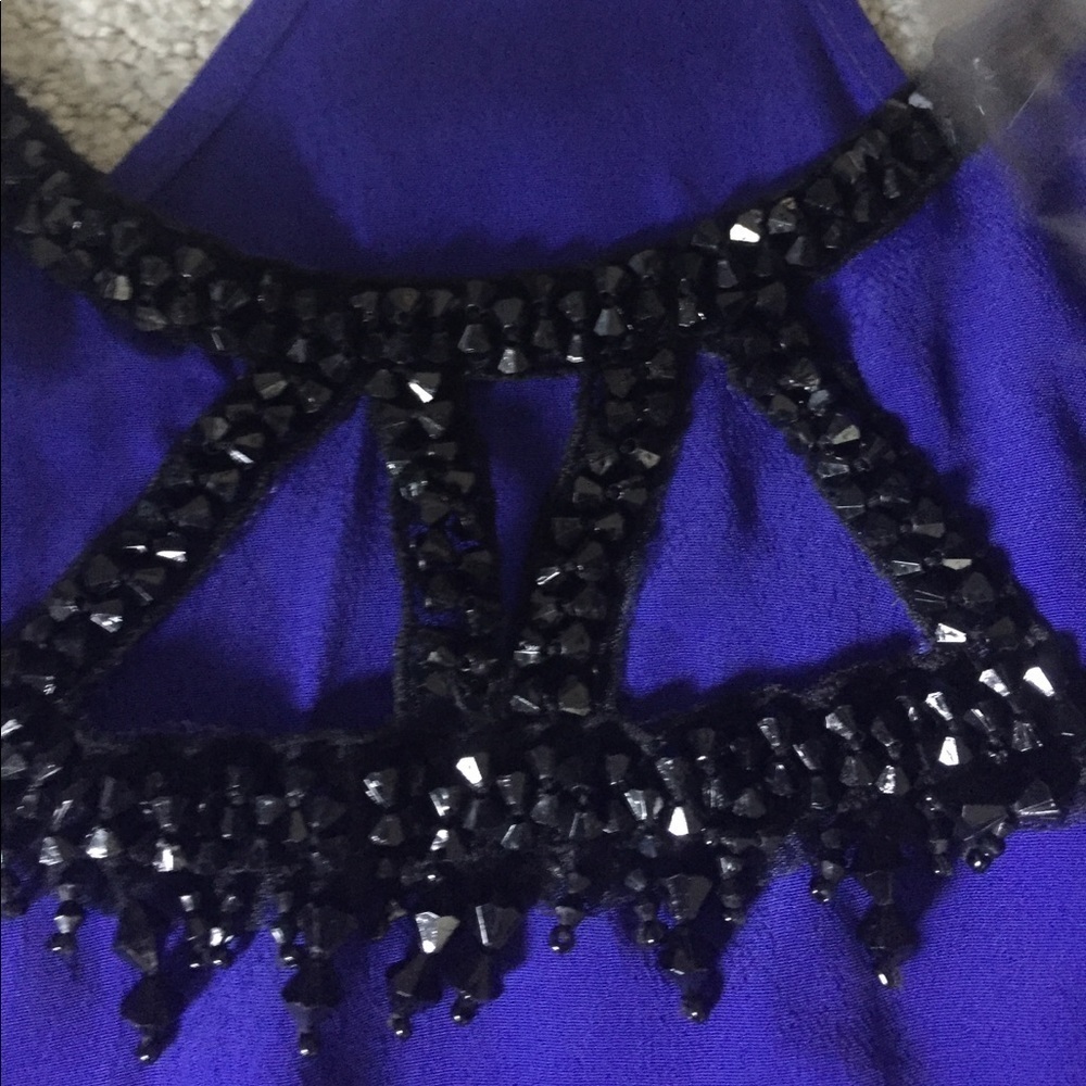 Designer sequin‎ neckline swing racerback top tank L - Picture 3 of 9